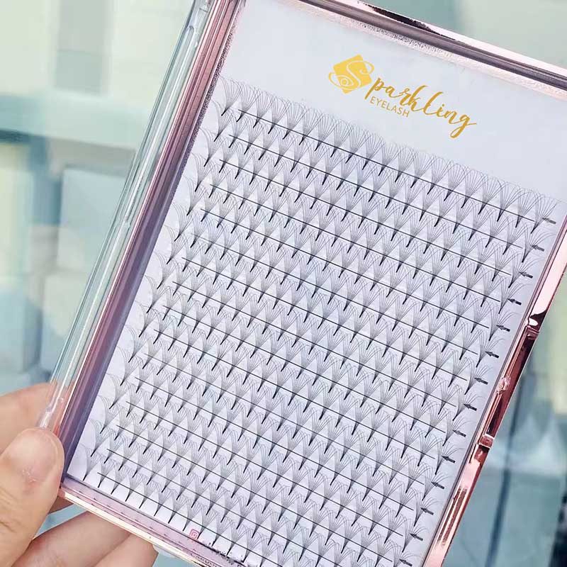 مراوح 10D مصنوعة مسبقًا، 0.07 مم C Curl، صينية مزيج 9-14 مم