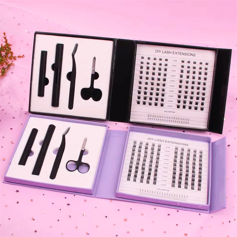مجموعة وصلات الرموش وسدادات الرموش DIY