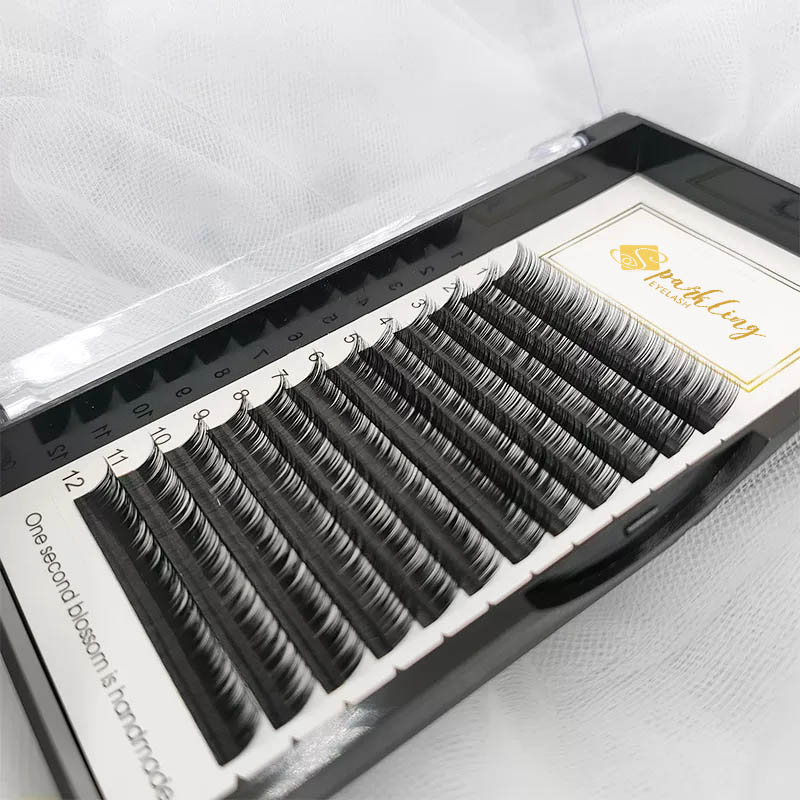 إطالة الرموش D Curl 15-20mm علبة مختلطة من الحرير الكلاسيكي الرموش الفردية ملحقات رمش