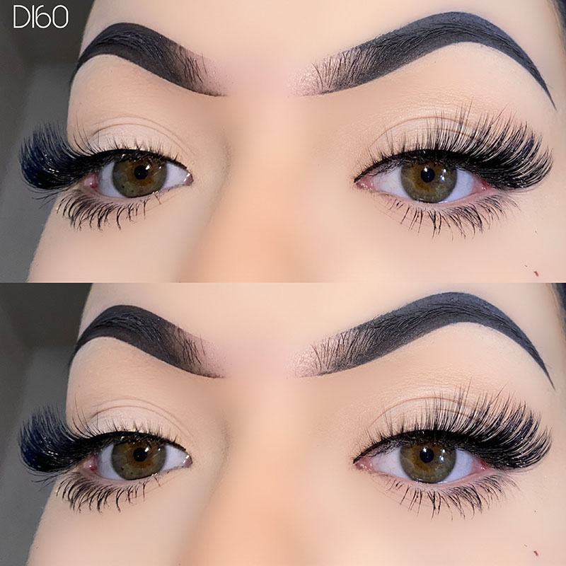 الرموش الصناعية 3D المنك جلدة رموش عين القط